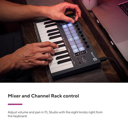 Novation AMS-FLKEY-MINI FLkey Mini: 25-Key MIDI Keyboard for FL Studio
