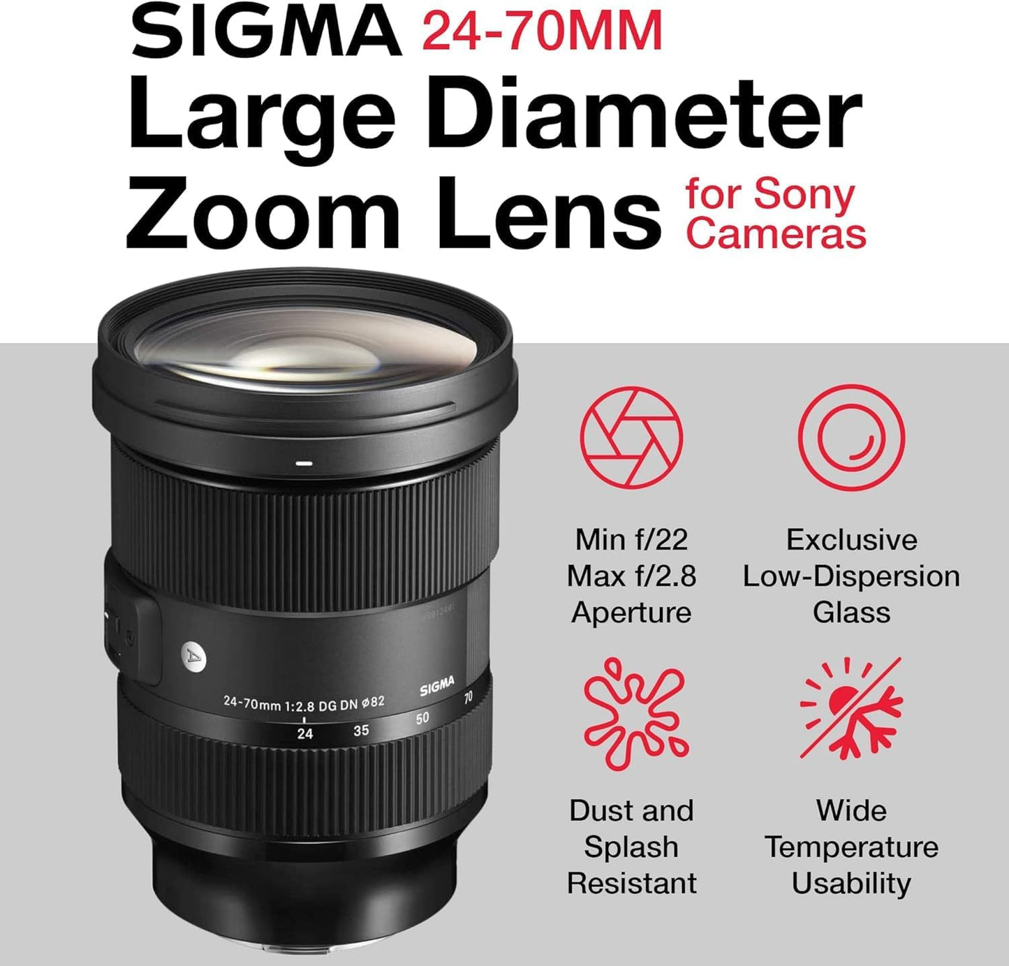 Sigma 24-70mm F2.8 DG DN Art - Sony E-Mount Zoom Lens