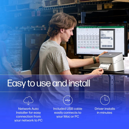 HP HPKE30-PARENT - Direct Thermal Label Printer - Ethernet, 203 DPI
