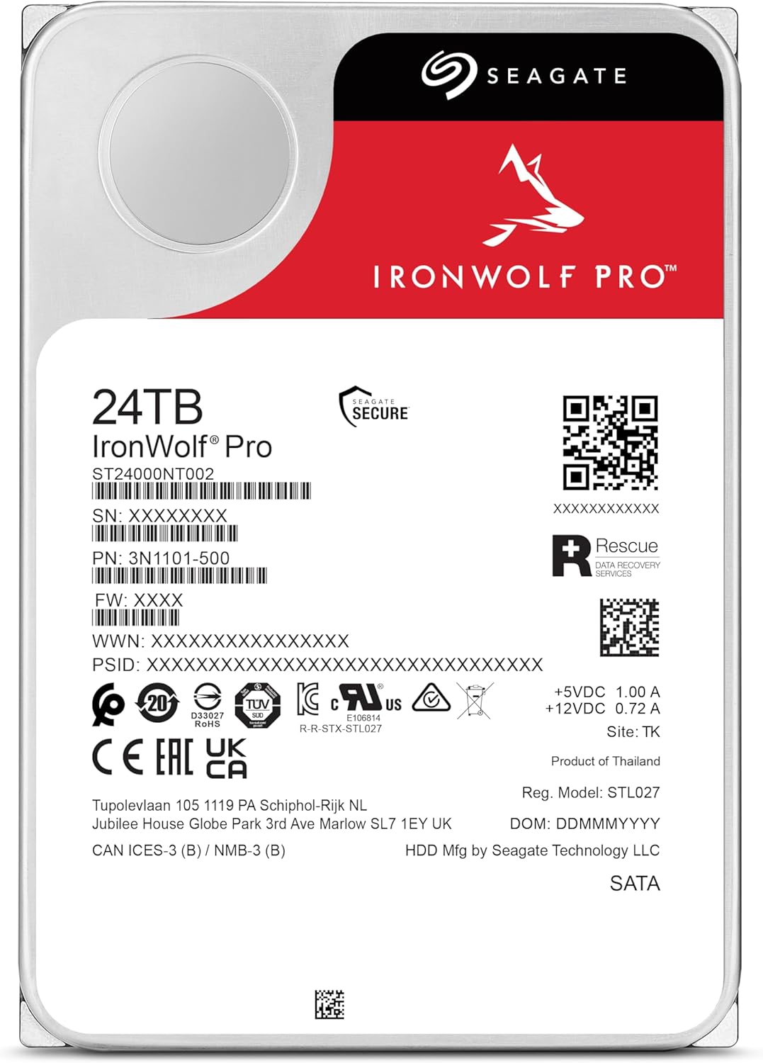 Seagate ST24000NT002 24TB IronWolf Pro NAS HDD