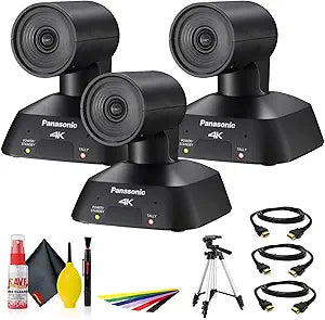 Panasonic AW-UE4KG 4K PTZ Streaming Camera Bundle - Black