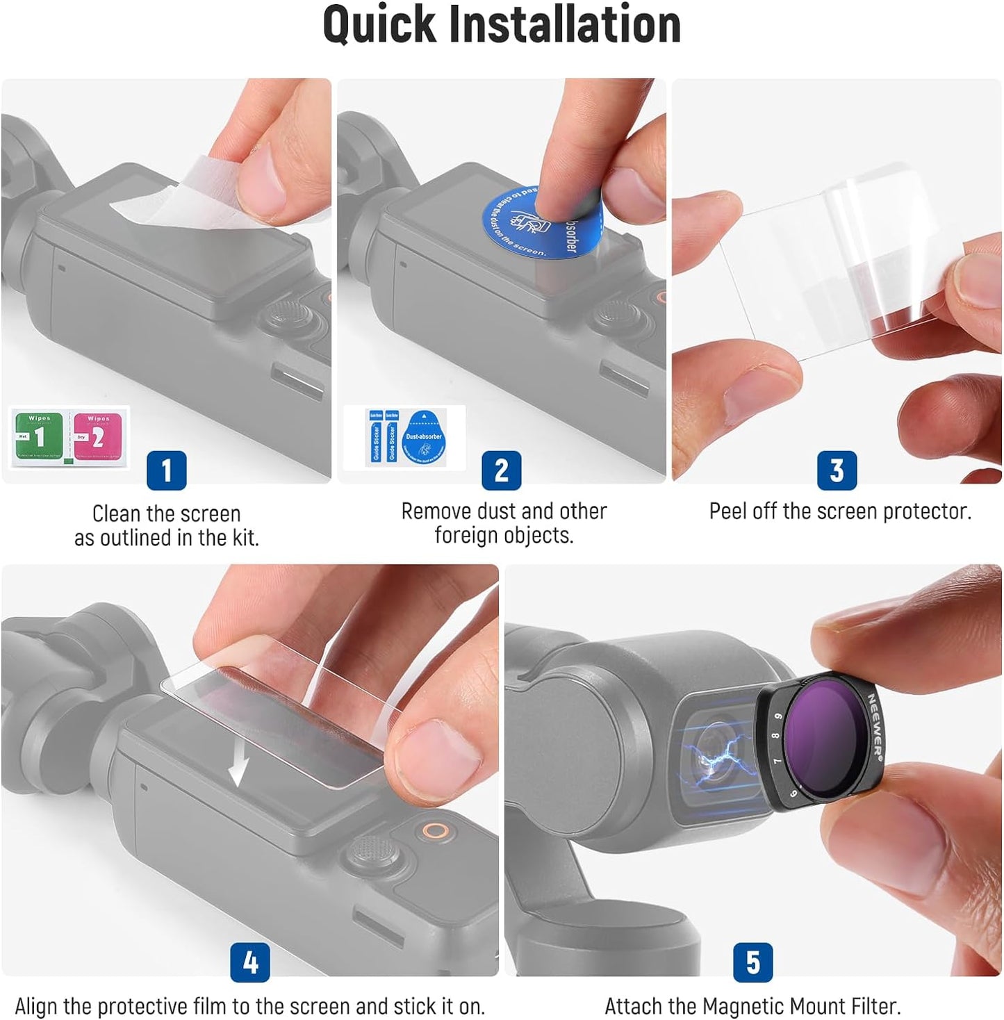 Neewer 10104290 DJI Osmo Pocket 3 Variable ND Filter