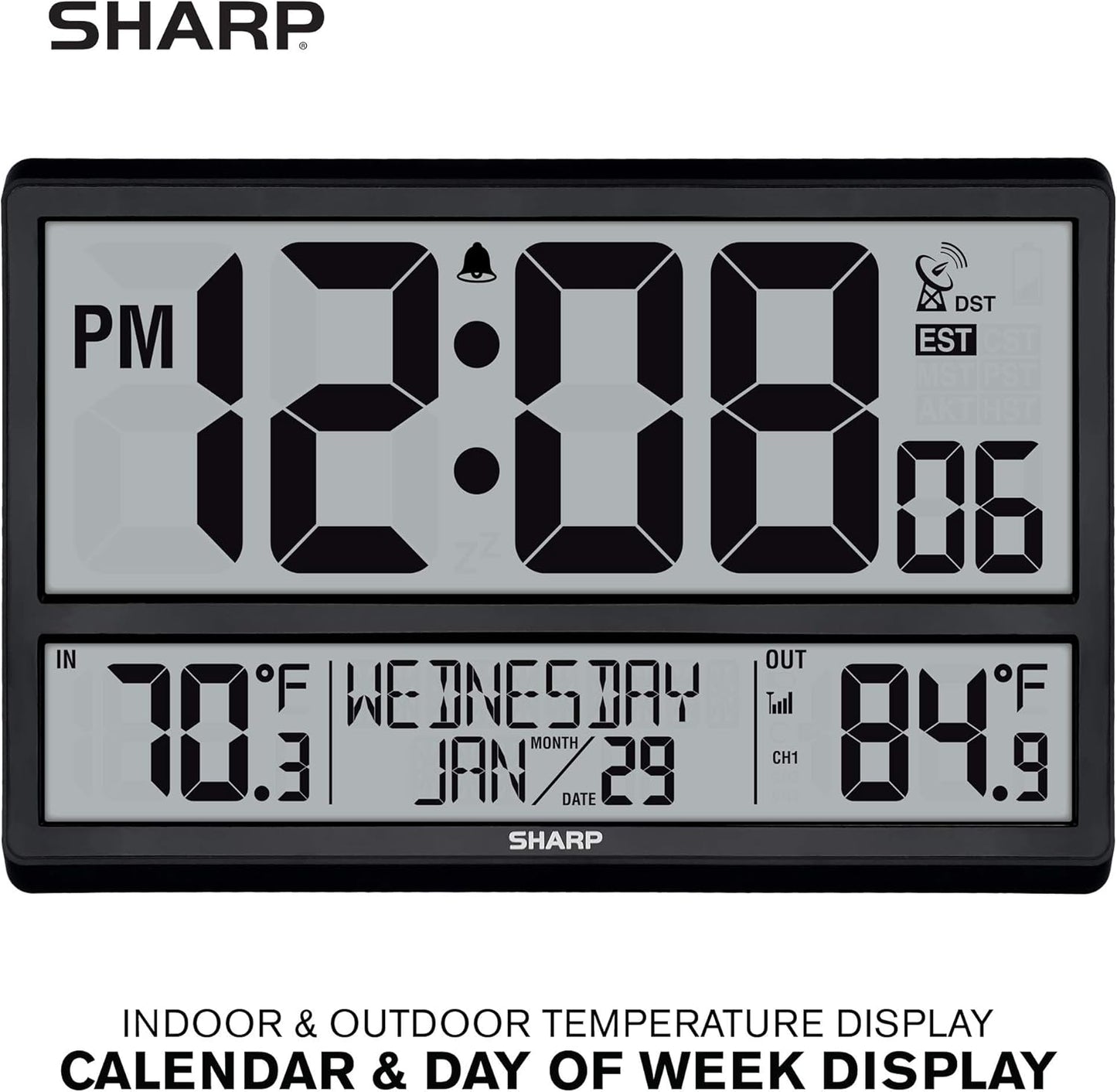Sharp Flechazo-0401 Atomic Digital Wall Clock