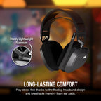 Corsair HS80 MAX Wireless Bluetooth Gaming Headset Steel Gray Renewed