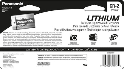 Panasonic CR-2PA/6B CR2 Lithium Batteries 3V for Rangefinders