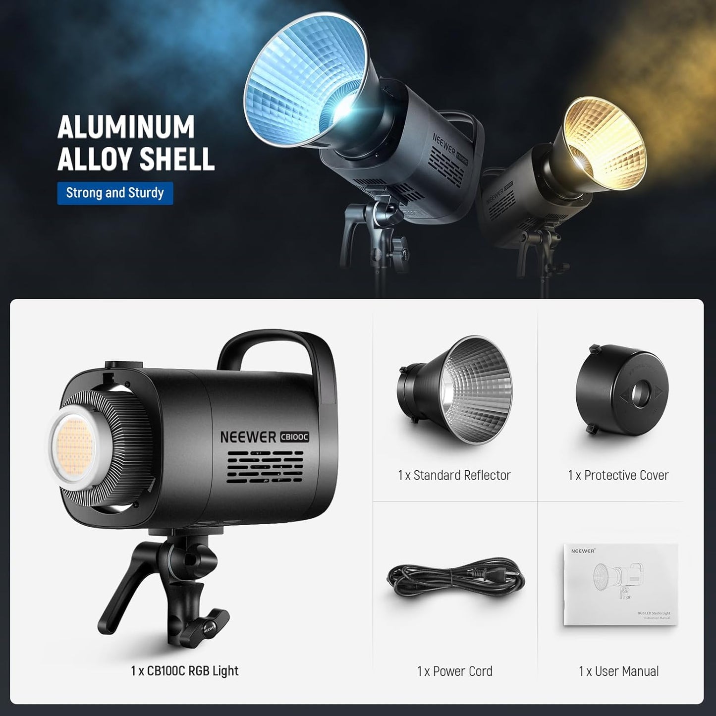 Neewer CB100C 130W RGB LED Video Light with APP Control