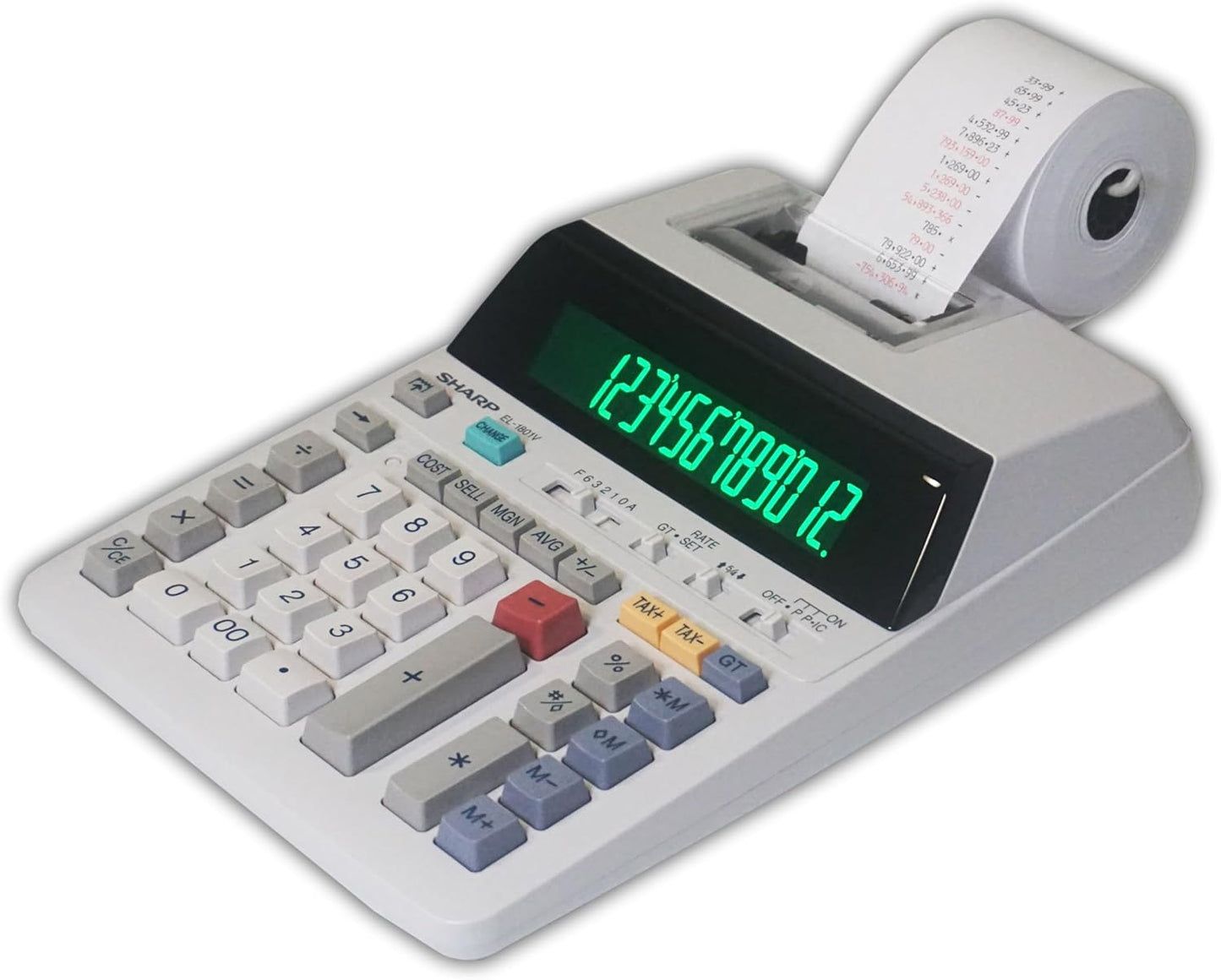 Sharp EL-1801V Ink Printing Calculator Fluorescent Display AC