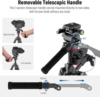 Neewer 10101837 Video Tripod Head Pan Tilt