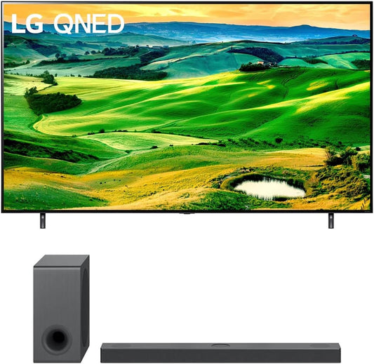 LG E80LG50QNED80UQA 50-Inch QNED Mini-LED Smart TV Bundle