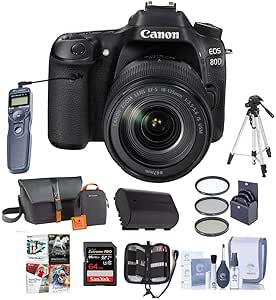 Canon 80D DSLR Camera Kit 18-135mm Lens Bundle