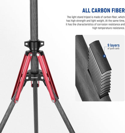 Neewer 10102295 Carbon Fiber Light Stand 98.4"/250cm