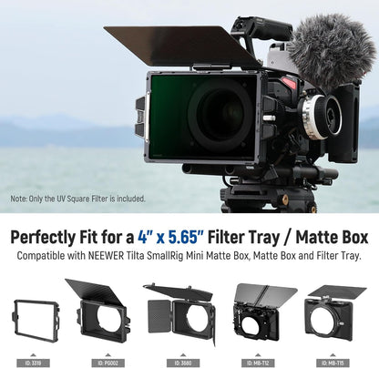 Neewer NW SERIES S 4"x5.65" Square UV Filter, Matte Box