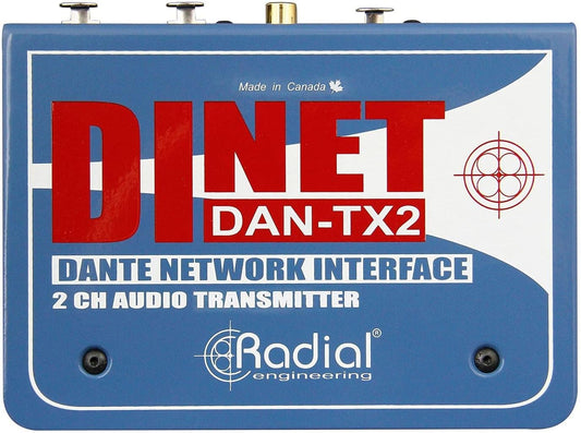 Radial Engineering DiNET DAN-TX2 2-Channel Dante Network Audio Transmitter
