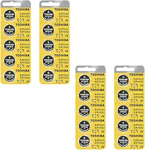 Toshiba CR1632 3V Lithium Coin Battery 20-Pack