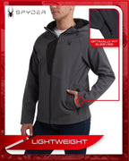 Spyder Softshell Jacket Mens Lightweight Hooded Fleece