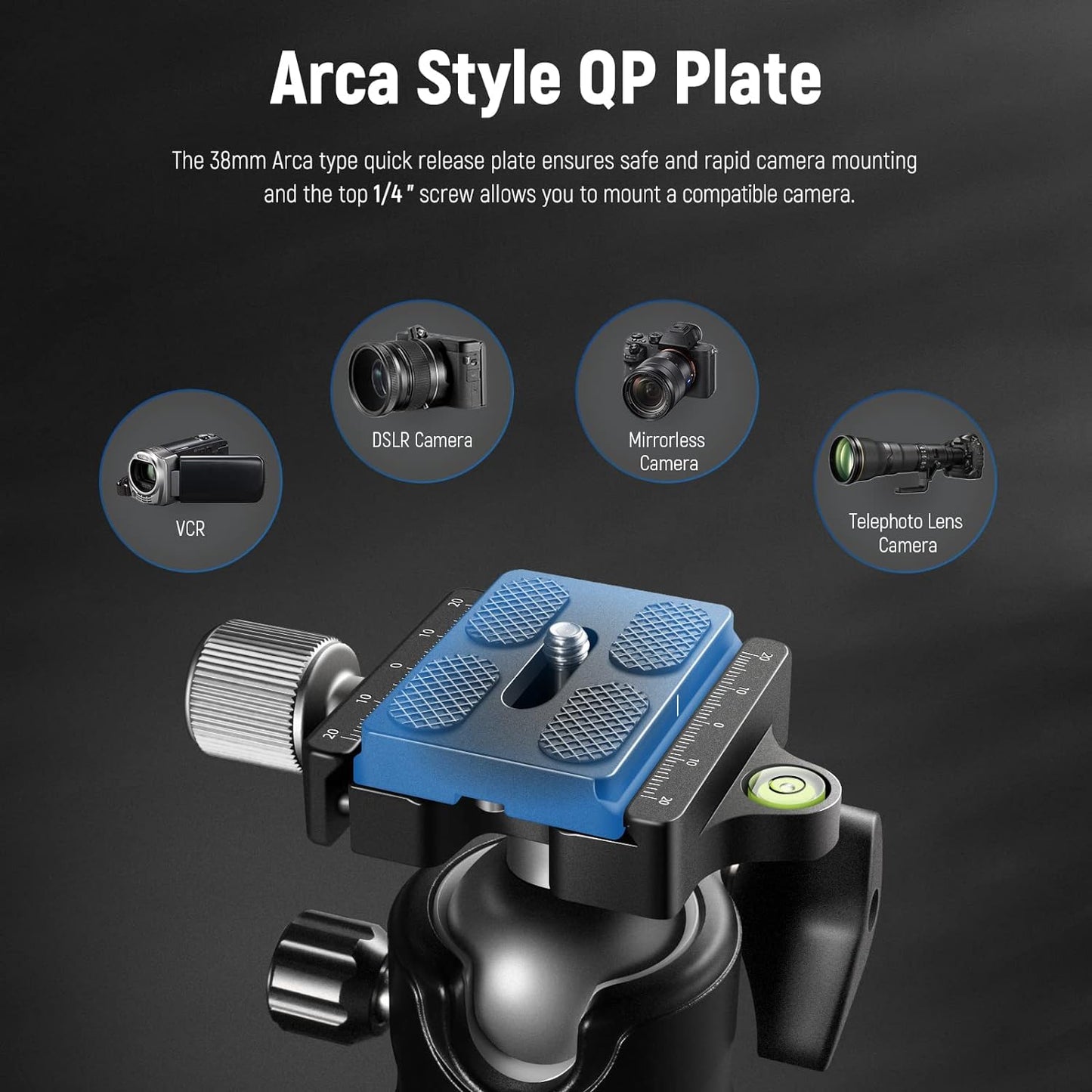 Neewer 10101297 Low Profile Camera Tripod Ball Head