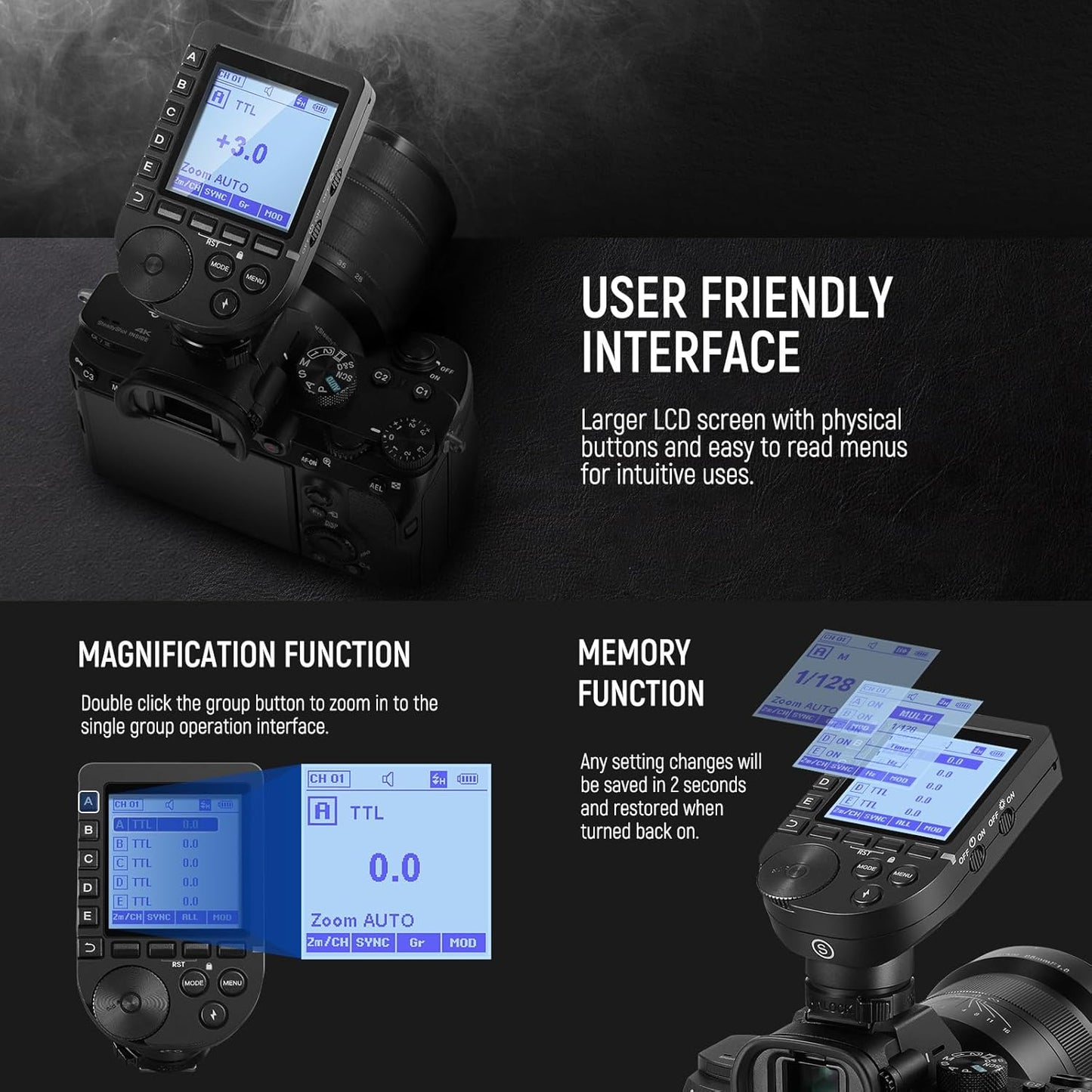 Neewer 10101984 QPRO-S TTL - Wireless Flash Trigger for Sony