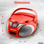 Magnavox MD6924 Portable CD Boombox Radio Red