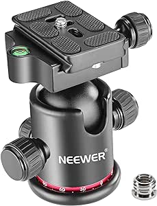 Neewer 78088671 360° Panoramic Tripod Ball Head Red