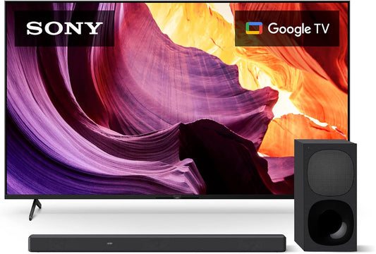 Sony X80K Series 55 Inch 4K TV w/Dolby Atmos Soundbar
