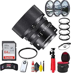 Sigma 45mm f/2.8 DG DN Contemporary Lens Sony E Bundle