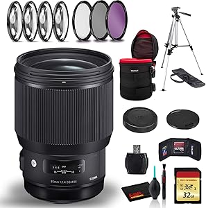Sigma 321954 85mm f/1.4 DG HSM Art Lens - Canon EF Bundle