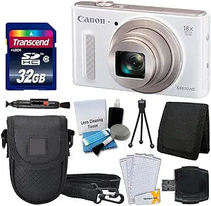 Canon PowerShot SX610 White Camera Bundle — main product image