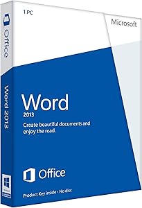 Microsoft Word 2013 Download - 1 PC License