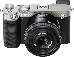 Sony fe Alpha 7C Silver Mirrorless Camera 40mm Lens — main product image