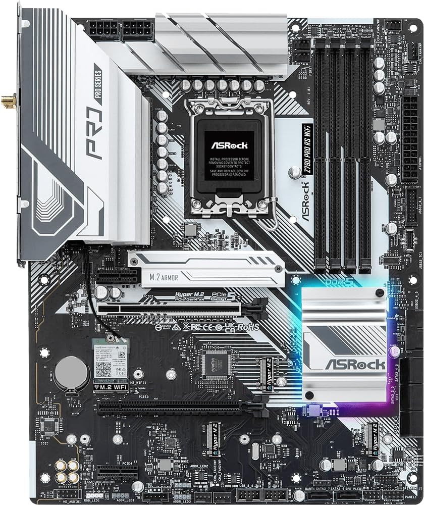 ASRock 90-MXBL50-A0UAYZ Z790 Pro RS WiFi Motherboard