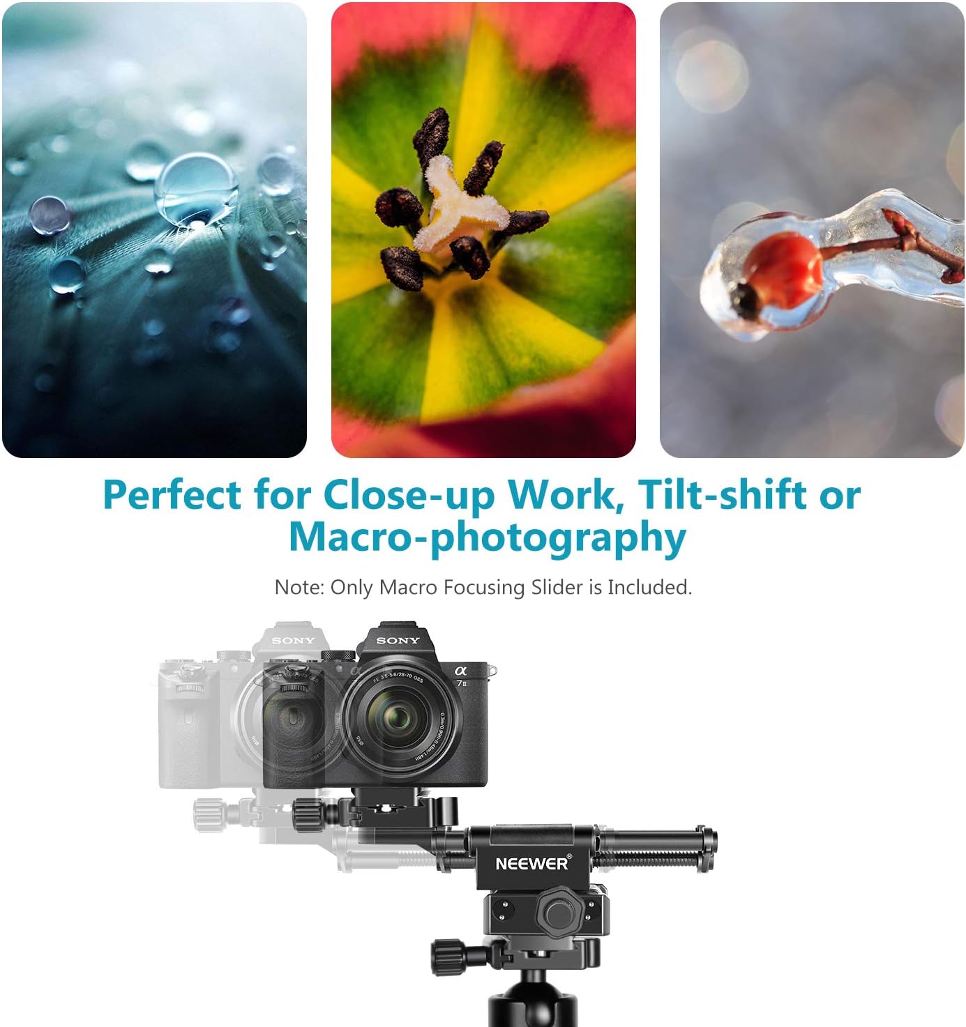 Neewer 10096165 Pro Macro Focusing Rail Slider