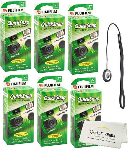 Fujifilm FUJIDIS400 QuickSnap Flash 400 Disposable Camera 6-Pack