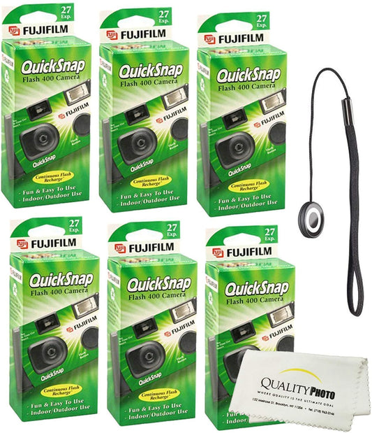 Fujifilm FUJIDIS400 QuickSnap Flash 400 Disposable Camera 6-Pack