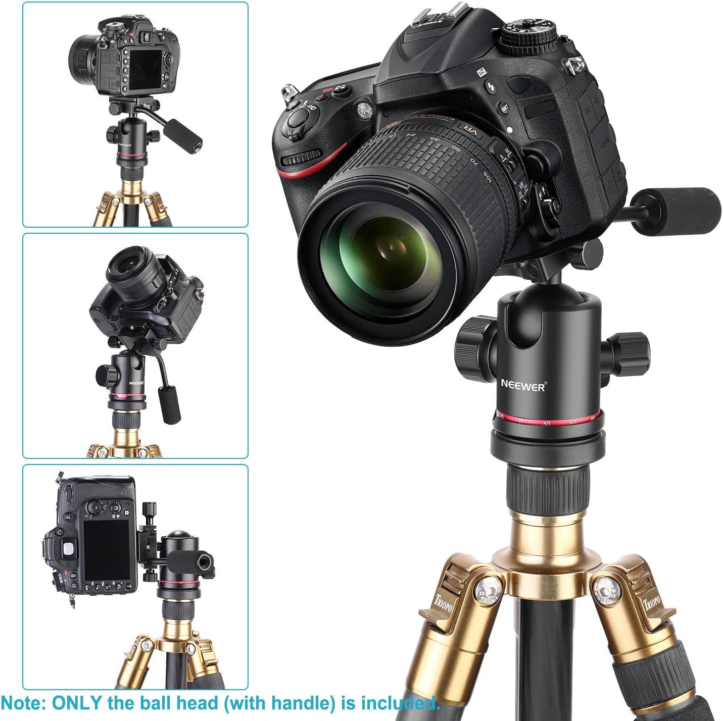Neewer Heavy Duty Camera Tripod Ball Head with Quick Shoe