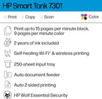 HP Smart Tank 7301 Wireless All-in-One Printer Ink Included