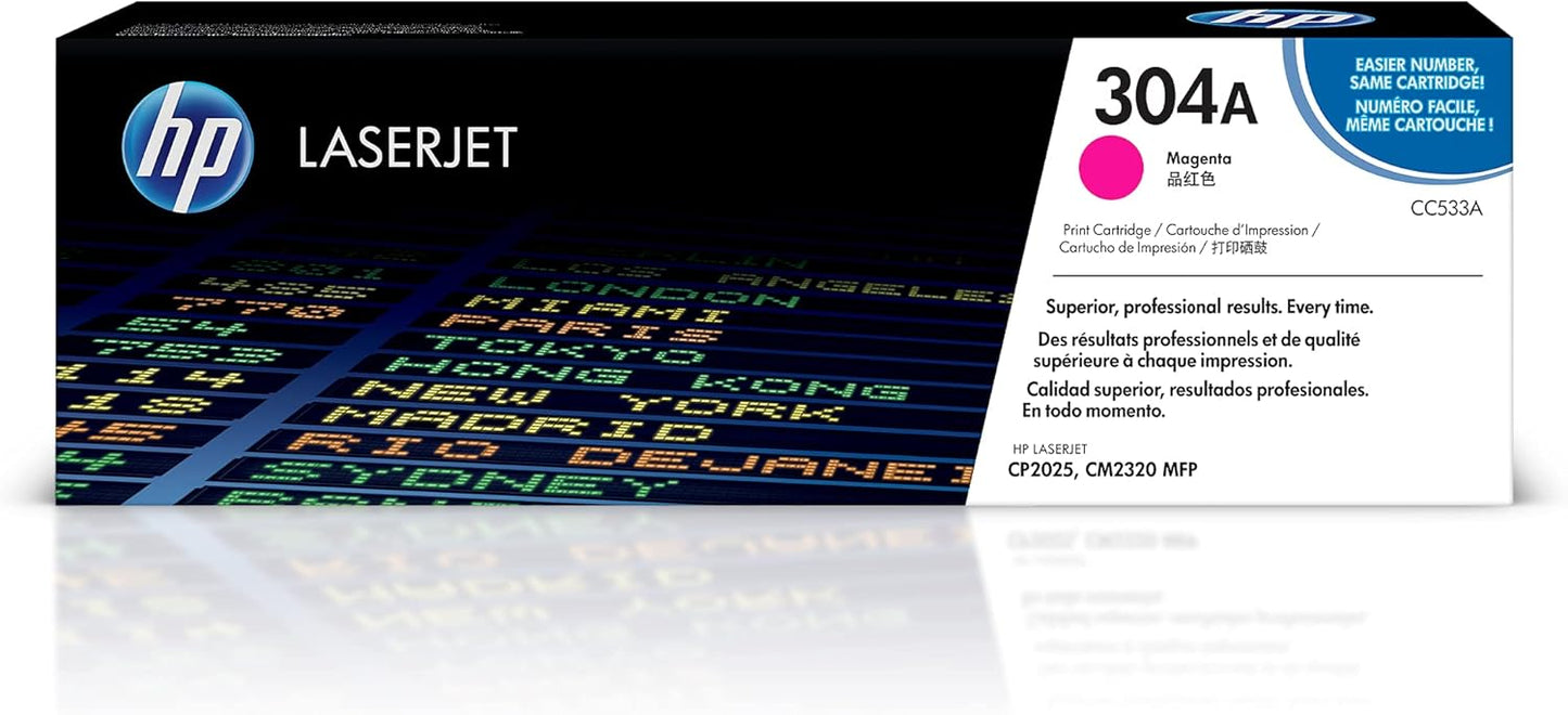 HP CC533A 304A Magenta Toner Cartridge
