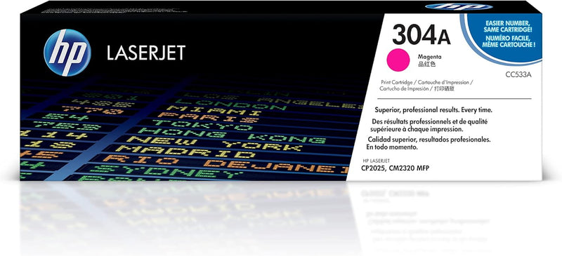 HP CC533A 304A Magenta Toner Cartridge — main product image