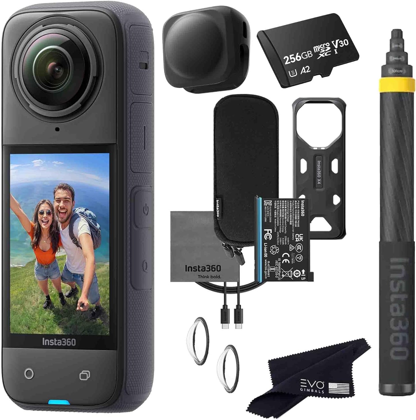 Insta360 X4_Extended SELFIE-STICK 8K 360 Camera Bundle