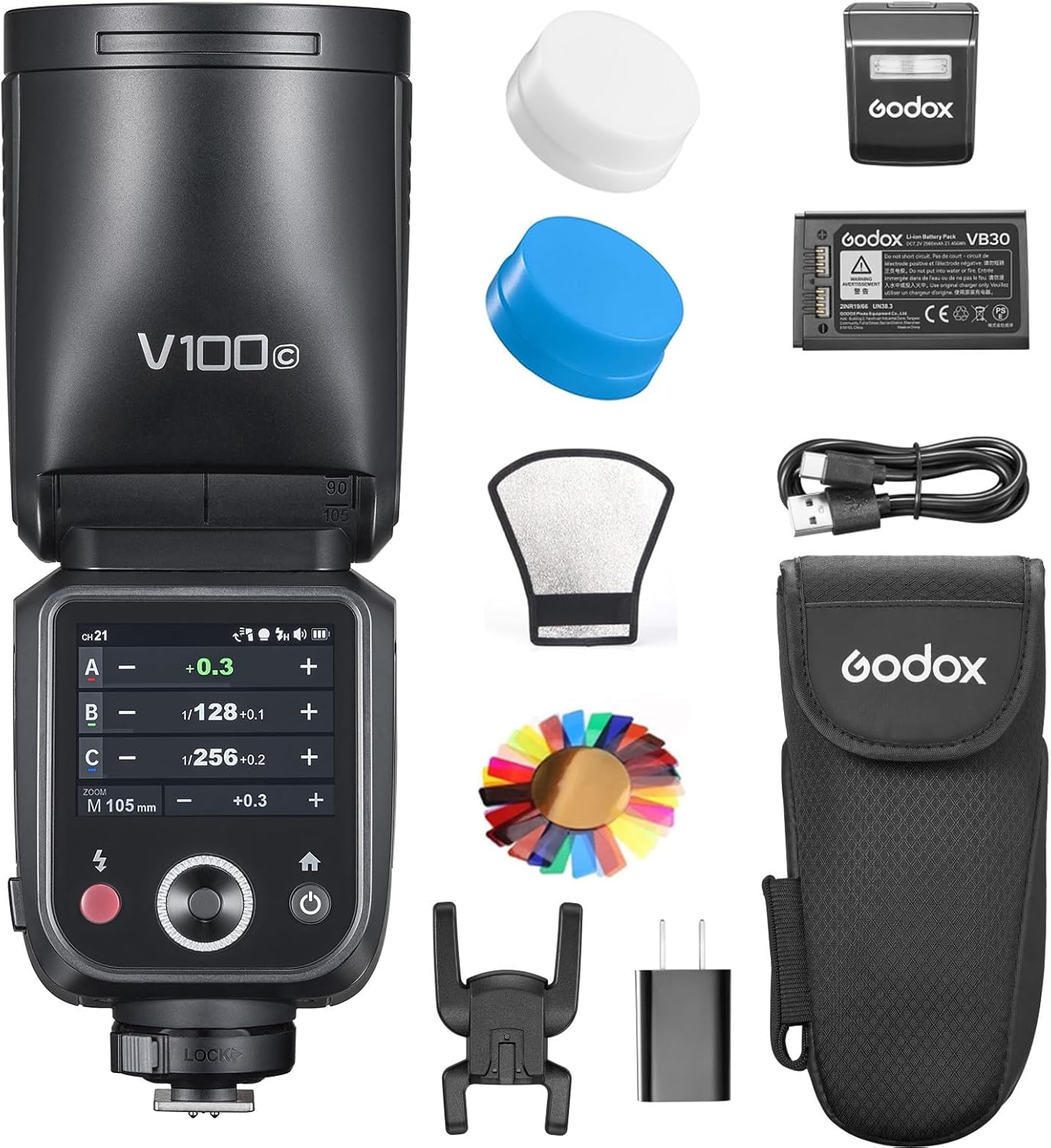 Godox V100C Speedlite Flash for Canon TTL 100Ws Round Head