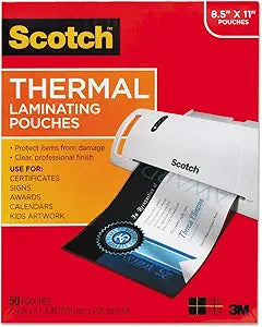 Monoprice TP385450 Letter Size Thermal Laminating Pouches 50-Pack