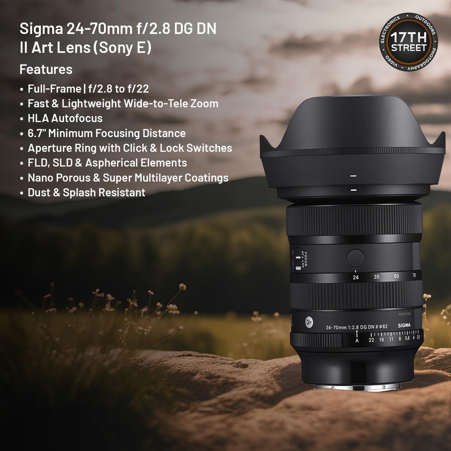 Sigma SIG57A965-KIT2 24-70mm f/2.8 Sony E Lens Bundle