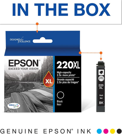 Epson T220XL120-S DURABrite Black Ink Cartridge High Capacity