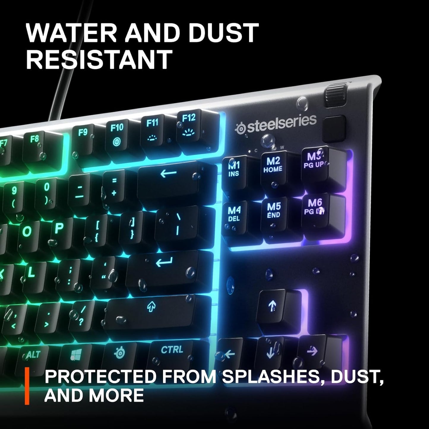 SteelSeries Apex 3 TKL RGB Gaming Keyboard - Compact Tenkeyless Design