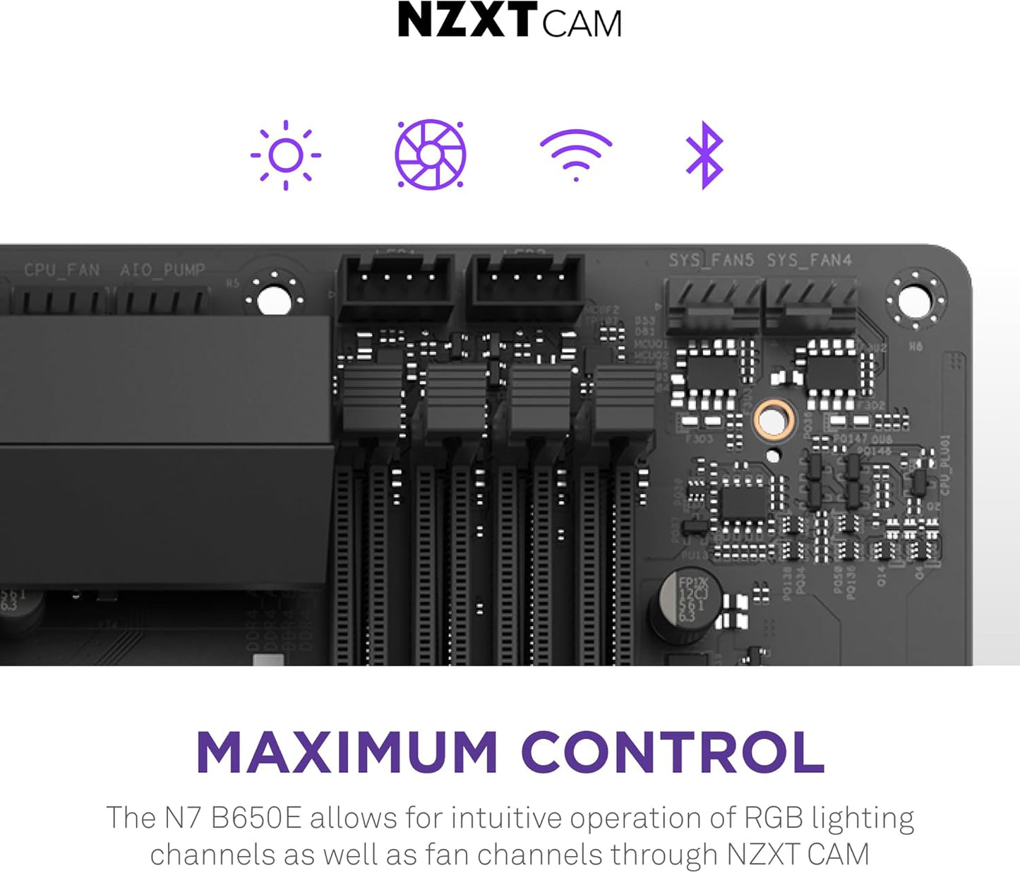 NZXT N7-B65XT-B1 ATX Gaming Motherboard Ryzen AM5