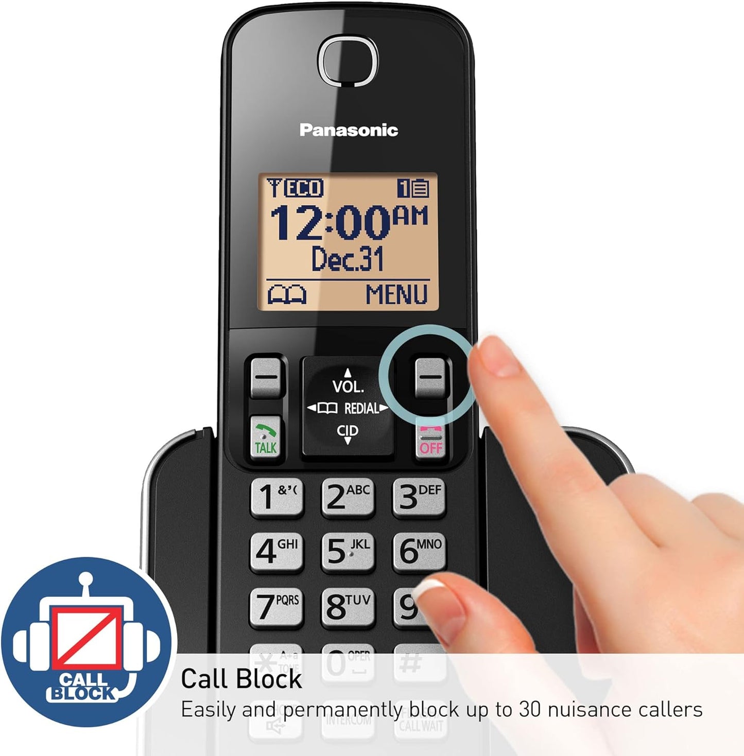 Panasonic KX-TGC352B Expandable Cordless Phone - 2 Handsets