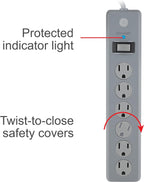 GE DFTQ-R201 6-Outlet Surge Protector Power Strip