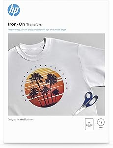 HP C6050A Iron-on Transfer Paper 8.5x11 Inches — main product image