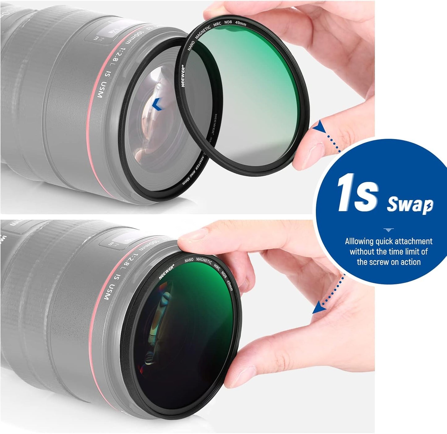 Neewer 49 mm Magnetic ND Filter Set