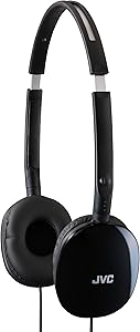 JVC HAS160B Black Flat Foldable On-Ear Headphones — main product image