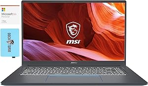 MSI Prestige15011-1324-8339 i7 GTX 1650 Laptop MS 365 Bundle